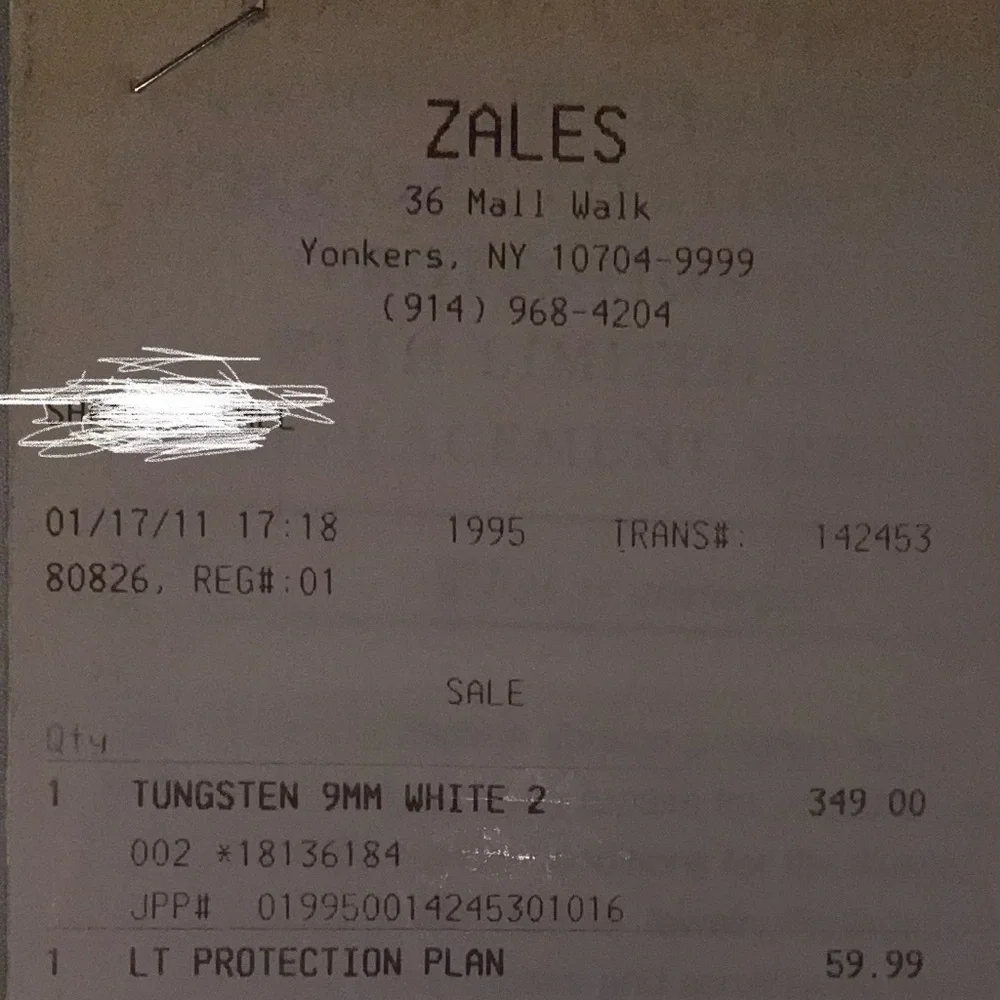 Zales Mens Wedding Band Tungsten Gunmetal Size 9